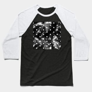 Black Tie-Dye and Stars Baseball T-Shirt